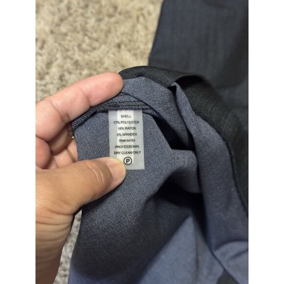 CALVIN KLEIN High Neck Sheath Dress Blue Double Exposed Zip Career Office Sz 6 - Picture 6 of 8